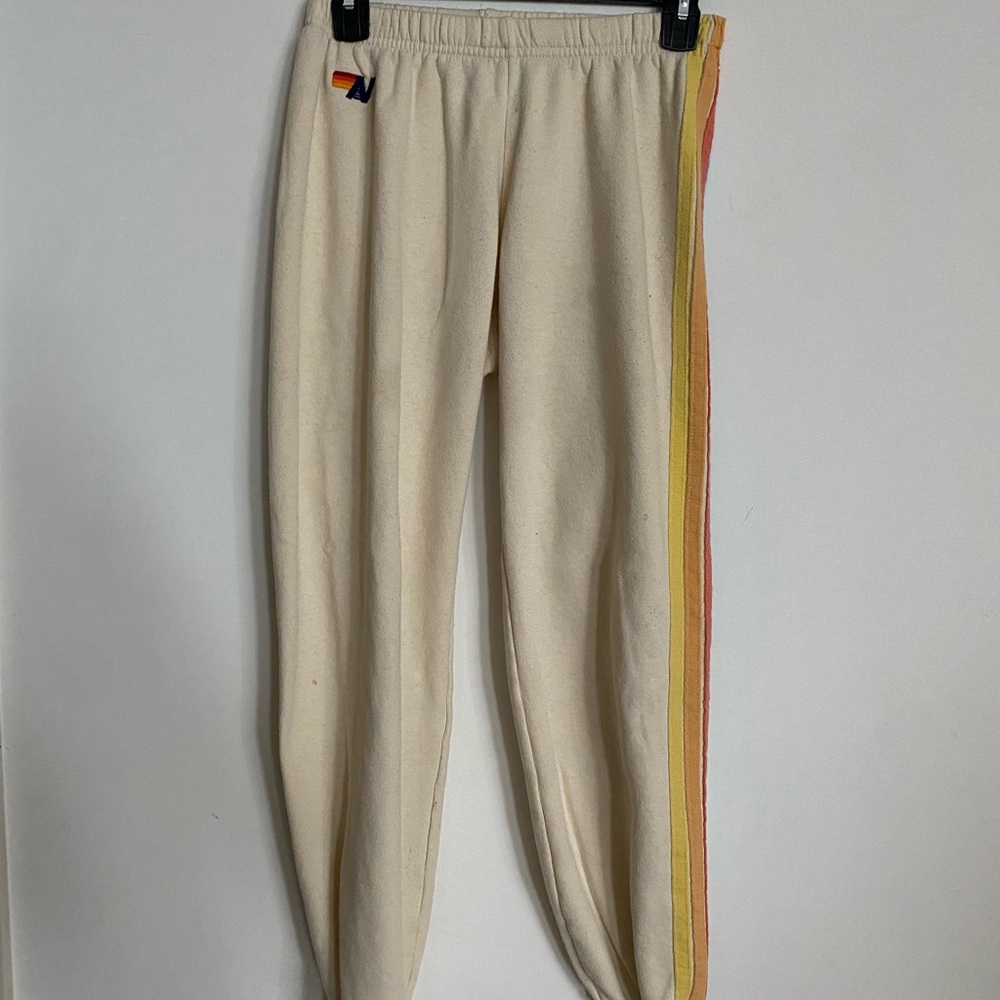 Aviator nation cream sweatpants